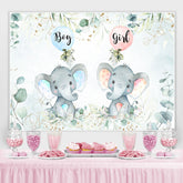 Lofaris Cute Green Plants Balloon Baby Shower Backdrop